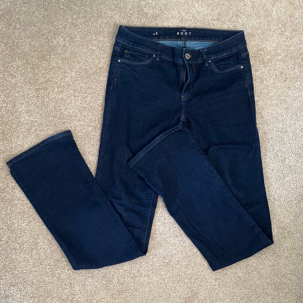 WHBM The BOOT dark wash jeans